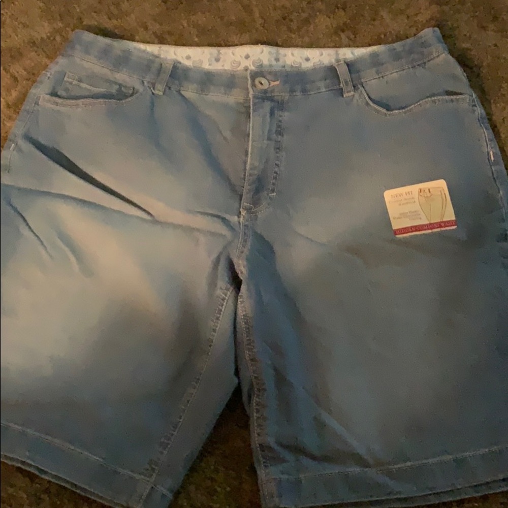 Faded glory size 18w blue jean shorts new